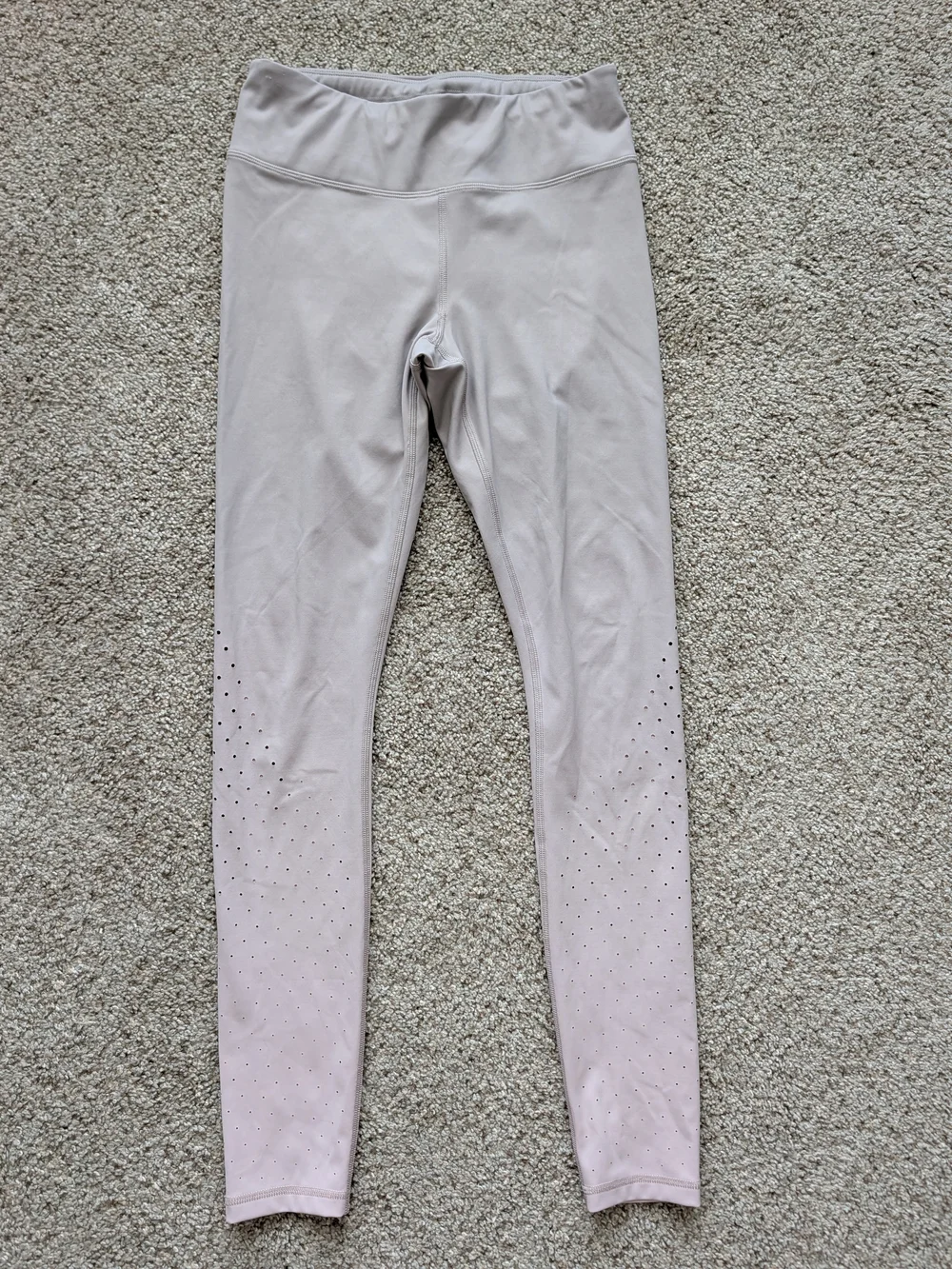 Athleta Womens Ombre Pebble Gray Contender Aero 7/8 Tight Leggings Small Tall